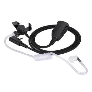 2 Pin K Head Walkie Talkie Earpiece With Mic Air Conduit Volume Adjustment FY - Zdjęcie 1 z 7