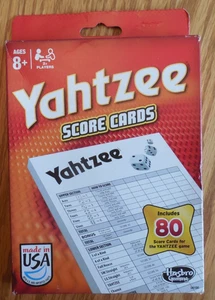 NEW/SEALED  Hasbro Gaming Authentic "YAHTZEE SCORE CARDS"  Pad of 80 Sheets - Picture 1 of 3