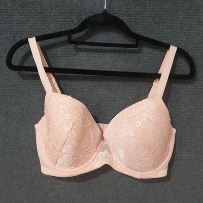 Kayser Brazilian Bra 10E – Apricot Orange Lace, Underwire - image 1 of 4