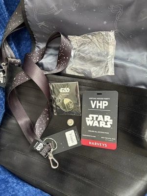 BOLSO MENSAJERO IMPERIAL HARVEY'S CINTURÓN DE SEGURIDAD DISNEY STAR WARS, CORDÓN, PIN, VIP Foto 1 de 4