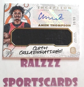 Amen Thompson 2022-23 Inception OTE Cloth Collab Auto Relic 38/99 City Reapers - Picture 1 of 2