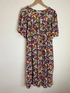 Abito Go Softly Patio Muumuu taglie forti 1 x arioso floreale rayon Mumu tasche caftano - Foto 1 di 5