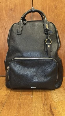 TUMI INDRA Black Leather Business Tote Bag Laptop Travel Bag - Image 1 of 4