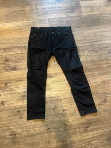 Levi 502 Men's Slim Tapered Jeans Trouser Denim Black W34 X 32 - Picture 1 of 5