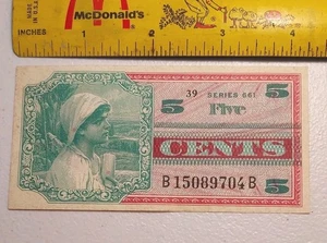 1968-69 U.S. Military Payment Certificate 5 Cents Series 661 *Crisp EF to aUNC* - Bild 1 von 2