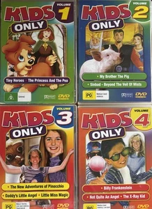 DVD NEW: Kids Only (Volumes 1-4) - 10 Assorted Children’s Stories, All Regions - Picture 1 of 9