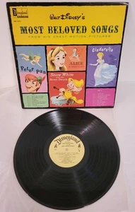 Walt Disney's Most Beloved Songs Soundtrack Vinyl LP Disneyland Record DQ 1213 - Picture 1 of 7