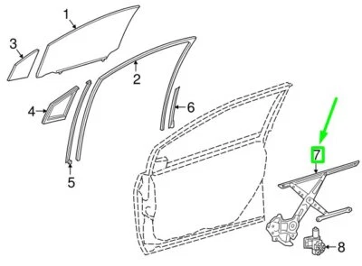 LEXUS GS MK4 Front Right Door Window Regulator 6980121020 NEW GENUINE - Image 1 of 2
