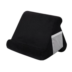 Black IPad Laptop Holder Tablet Multi-Angle Soft Pillow Lap Stand Phone Cushion - Picture 1 of 4
