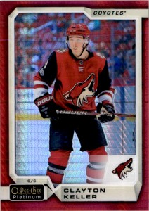 2018-19 O-Pee-Chee Platinum Red Prism #27 Clayton Keller /199