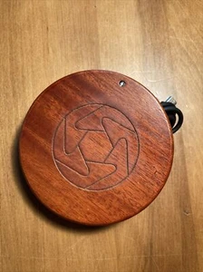 Wooden Wireless Charging Pad for iPhone Wood Circle Coaster Style Charger 5W LED - Picture 1 of 6