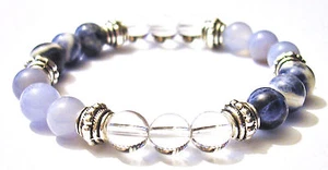 BREAST FEEDING SUPPORT 8mm Crystal Intention Bracelet with Description Card - Picture 1 of 2