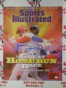 MARK MCGWIRE SAMMY SOSA DUAL SIGNED 16x20 MIT JSA COA - Bild 1 von 3