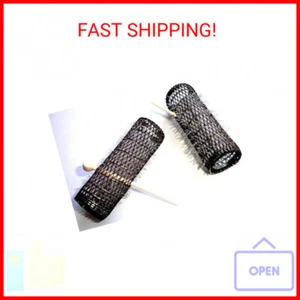 2 Pack HAIR STYLING BRUSH ROLLERS & PINS Hair Curlers 7/8" x 3" Bristles (12 Rol - Picture 1 of 2
