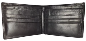 Men's Premium Cow Grain Leather Tri Fold Handmade Wallet, Color: Black,  GW106 - Picture 1 of 18