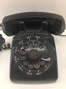 Vintage Black 1950s Bell Western Electric Rotary Desk 500 C/D - Picture 1 of 9