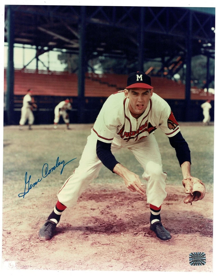 ¡Foto 8x10 autografiada firmada por Gene Conley! AMCo! 10216 Foto 1 de 1