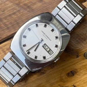 GIRARD PERREGAUX GYROMATIC CAL 340138 AUTOMATIC WATCH Ca 1960 STAINLESS STEEL - Picture 1 of 15