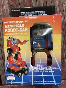 NEW IN BOX! Rare Vintage 1985 Transistor Robots A.T Vehicle Robot-Car - Picture 1 of 7