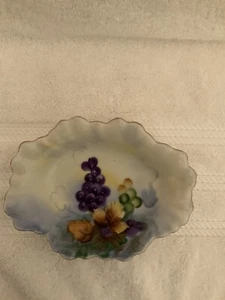 Vintage Lefton China Süßigkeiten Schmuck Schale Floral Traube Design handbemalt - Bild 1 von 4