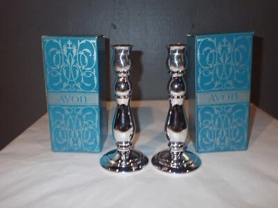 Pair of Vintage Avon Rapture Candlestick Cologne 3fl. oz Original Box - Image 1 of 4