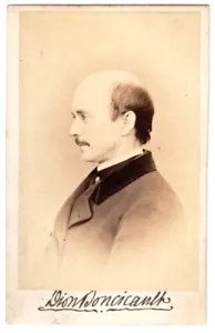 *DION BOUCICAULT RENOWNED 19TH CENTURY PLAYWRIGHT & ACTOR RARE 1870 CDV* - Bild 1 von 2