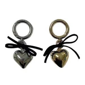 Stylish Phone Charm Bowknot Heart Keychain for Women Bow Pendant String Straps - Picture 1 of 9