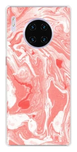 Coque en silicone imprimée compatible Huawei Mate 30 Pro Marbre Rose - Picture 1 of 3