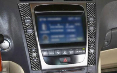 Volume Button Control Frame Trim For Lexus GS350 450h 07-2011 Real Carbon Fiber - Image 1 of 4