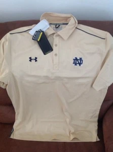 Under Armour Notre Dame Lucha Irlandesa NCAA Polo Nuevo Con Etiquetas Talla L Para Hombre - Imagen 1 de 9
