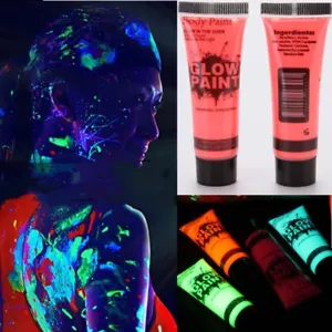 UV Glow Neon Face Paint Körperfarbe 25ml 8 Farben Fluoreszierend Festival Makeup - Bild 1 von 27