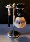 Parker 92R Butterfly Safety Razor Stand Set with Art of Shaving Brush