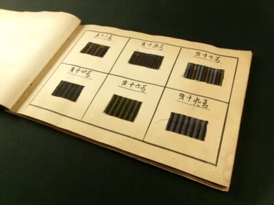 TELA KIMONO Japonés Antiguo Muestra Libro Rayas Textil Diseño Patrón b782 Foto 1 de 4