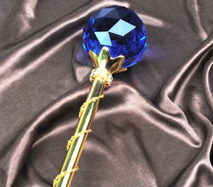 Sea Blue Crystal Scepters Wand Pageant Bridal Sceptre Party Prop Accessories New - Picture 1 of 8