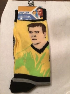 Star Trek Captain Kirk TOS Crew Socks Men’s Size 10-13 - Picture 1 of 2
