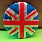VINTAGE BRITISH FLAG / UNION JACK 1"  BADGE BUTTON PINBACK PIN NEW WAVE rock