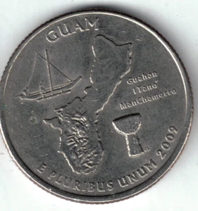 USA - 2009P - Washington ¼ $ - Guam - Rare - #19526 - Picture 1 of 2