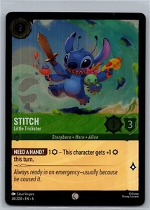 Stitch - Little Trickster 26/204 Foil Disney Lorcana: Azurite Sea TCG Card NM - Picture 1 of 2