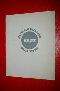 1953 Scrabble Instruction Manual - Vintage 