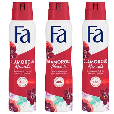 3x 150ml FA Deodorant Glamorous Moments 48h Spray frische fragrance - Bild 1 von 3