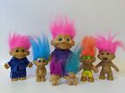 Lot of 7 Various Types of Vintage Troll Dolls - Russ, Tops, Tnt, etc.