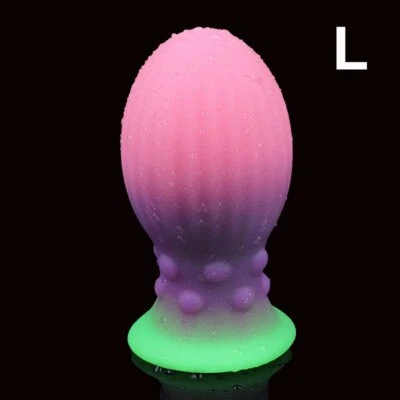 Huge Luminous Anal Plug Butt Plug Big Dilator Prostate Massage Silicone Sex Toy - Image 1 of 4