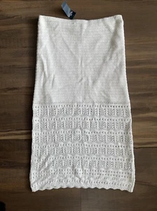 Hollister California Women’s Crocheted Midi Skirt White XXL New - Picture 1 of 11