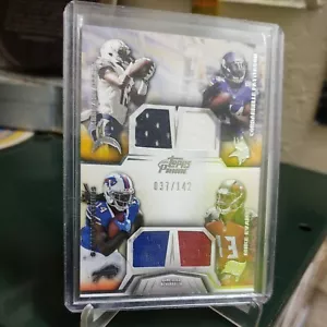 2014 Topps Prime Allen/Patterson/S.Watkins/M.Evans SP Rookie Quad Relic#037/142 - Picture 1 of 4
