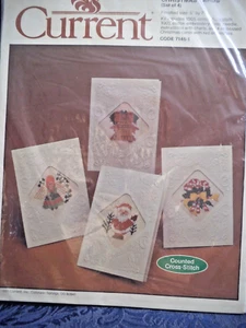 KIT DE 4 TARJETAS DE NAVIDAD DE TITANIO PUNTO DE CRUZ CONTADO EN RELIEVE ~ NOS 7145-1 - Imagen 1 de 4