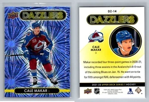 2021-22 Upper Deck Cale Makar Dazzlers Purple DZ-14 - Picture 1 of 1