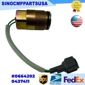 Solenoid Valve 0437411 0664202 for Hitachi EX100-2 EX100-3 EX200-3 Excavator - Picture 1 of 4