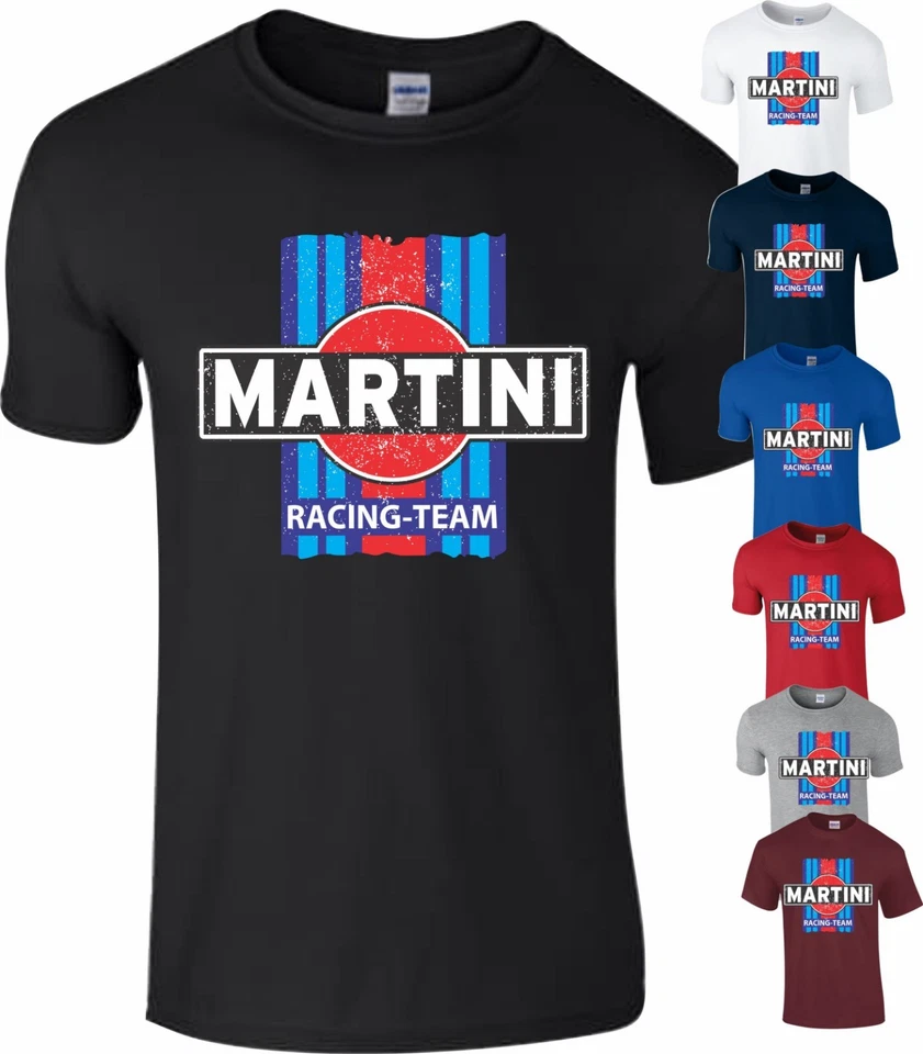 MARTINI RACING TEAM T SHIRT VINTAGE CAR BIRTHDAY GIFT PRESENT Motorsport TOP - Image 1 of 1