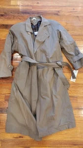 Abrigo impermeable Evan Picone para dama nuevo con etiquetas con forro de lana a cuadros extraíble talla 8 - Imagen 1 de 7