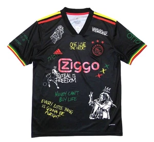 AJAX - ADIDAS - Camiseta deportiva de fútbol Bob Marley 3rd Kit para hombre - Grande - 21/22 - Imagen 1 de 7
